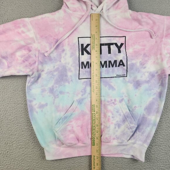 Kitty Momma Pullover Hoodie Women’s Medium Meow Cat Skater Sweatshirt Pocket - Picture 6 of 13